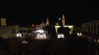 LIVE: Giant Christmas tree lights up in Bethlehem square