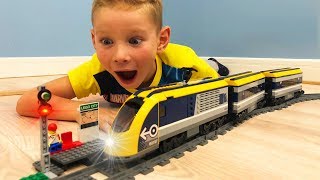 Поезд и Железная дорга Lego 60197 видео для детей Скоростной поезд как в Европе сделали аварию