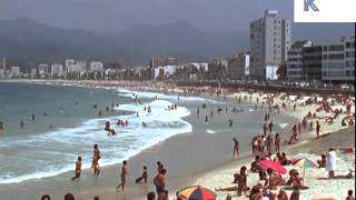 Late 1960s/ early 1970s Rio, Brazil Ipanema Beach, Sun, Sand, 35mm Colour Footage