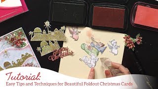 Easy tips and techniques for beautiful foldout Christmas cards