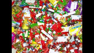 Много Новогодних конфет,сладостей и Киндер Сюрпризов.Распаковка Подарочных Наборов a lot of candy