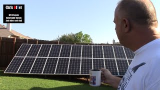 2,400w backyard solar panel array. Added six more Renogy 100w (12v) panels!