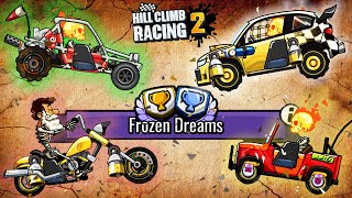 Hill Climb Racing 2 Frozen Dreams - новые КОМАНДНЫЕ СОРЕВНОВАНИЯ, прохождение игры гонки Хилл Климб.