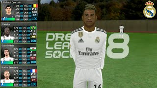 REAL MADRID 2018\/2019 - All Players 100 - Dream League Soccer 2018 - NEW UPDATE