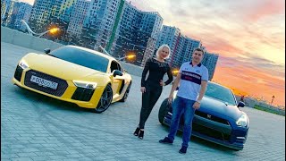 Audi R8 V10 Plus VS Nissan GT-R Stage 2 - 700 hp. Не на того нарвались!