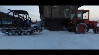Самодельный трактор на гидроприводе или Т-25 на механике - кто сильнее? Проверка на тягу №2 + Ответ.