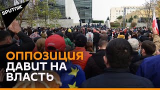 ЕНД продолжает осаду госучреждений - новые митинги в Тбилиси