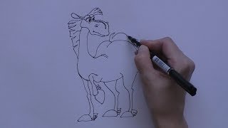 Рисуем коня Юлия из мультфильма Три богатыря
