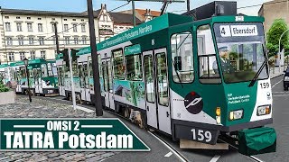 OMSI 2: Potsdamer TATRA-Straßenbahn #1: Auf der 4 von Eberlinsee - Schönau | Straßenbahn Simulator