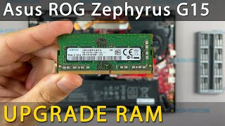 Asus ROG Zephyrus G15 GA502 How to upgrade RAM memory in laptop