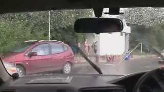 Дождь, град и ураган по дороге на городской пляж. Sudden storm Novosibirsk. Новосибирск. 12.07.2014