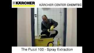 Karcher Puzzi 100 super. Демонстрация. (экстрактор)