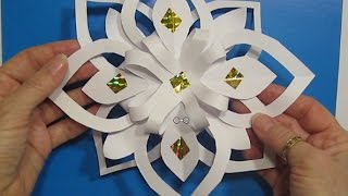 DIY Красивые пышные снежинки на Новый год. Украшение декор дома офиса Новогодние снежинки.