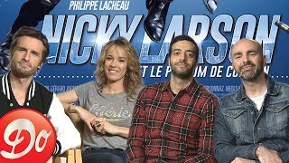 Interview de Philippe Lacheau, Elodie Fontan, Tarek Boudali et Julien Arruti pour Nicky Larson