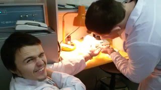 Забор крови из пальца ( супер техника )