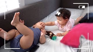 HIDDEN CAMERA CAPTURES TWINS DURING NAP TIME!!!