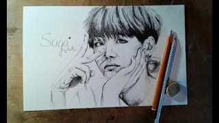 SUGA (슈가) Speed Drawing by BoMi  [BTS 방탄소년단]