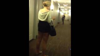 Drunk Vegas Girl slams into wall