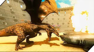 СУПЕР ДРАКОНЫ против АКУЛЫ МЕГАЛОДОНА - Игра Beast Battle Simulator Обзор  Боевой симулятор зверя