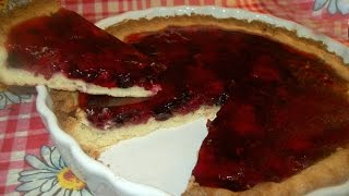 Самый вкусный песочный пирог с ягодами  с желе