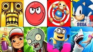 Temple Run,Hill Climb,Fieldrunners,RedBall 4,KickTheBuddy,Sonic,SubwaySurf,PvZ,Minion,TeenyTitans