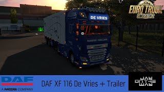 DAF XF 116 De Vries + Trailer для Euro truck Simulator 2
