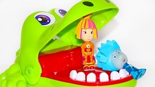 Фиксики игровой мультик: Нолик и Симка играют в крокодил Челлендж!