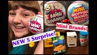 NEW 5 Surprise Mini Brands – Opening Blind Box Toys Real Brands Doll Size – Unboxing & Review