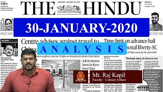 The Hindu Daily News Analysis | 30th January 2020 | Current Affairs -  UPSC Mains - Prelims 2020