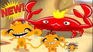 Веселая обезьянка Король Краб Спасаем малыша Новая серия - Мультик игра для детей
