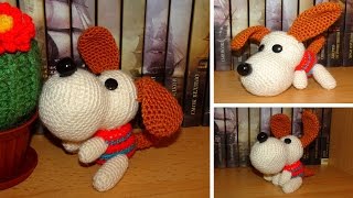 Забавный щенок крючком