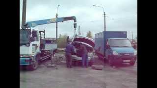 кабина #валдай приподнимаем за ремень безопасности, манипулятор nissan ud