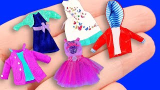 Как делать одежду и платья для Барби!! 40 идей! Бальные платья, и платье из носочков :)