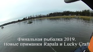 Финальная рыбалка 2019. Новые приманки Rapala и Lucky Craft.