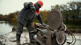 Демонтаж Комсомольского моста в Ярославле. ООО Сфера Резки