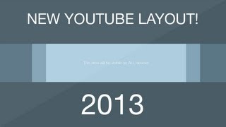 YouTube One Channel Template Layout [DOWNLOAD] - Free 2013