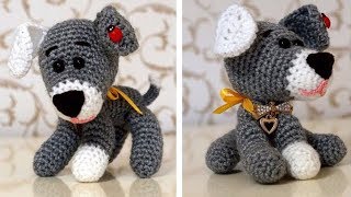 Собачка крючком. Вязание собачки. Амигуруми крючком. Игрушка крючком. Часть 1. (doggy. P. 1)