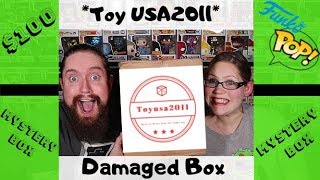 $100 ToyUSA Funko Pop Mystery Box (Damaged) Unboxing