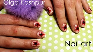 Poppies|| Nail art|| Рисуем маки на ногтях