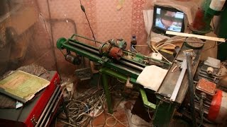 Самодельный бесцентрово-шлифовальный станок с принудительным приводом заготовки N1.