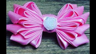 Elegant Ribbon Bow Tutorial - Pink Bow For Hair Decoration