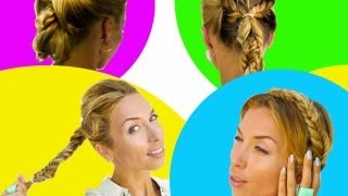 1СЕНТЯБРЯ! 4 варианта причёсок на КАЖДЫЙ день - КОЛОСОК!