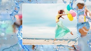 слайд шоу из 27 фотографий с музыкой Брызги воды