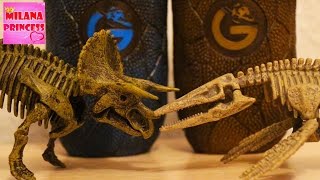 Яйцо динозавра TRICERATOPS. Собираем скелет динозавра из серии Jurassic EGGS Geoworld