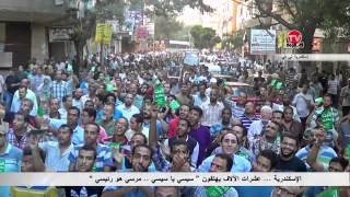عشرات الآلاف يهتفون " سيسي يا سيسي    مرسي هو رئيسي "  4/7/2013