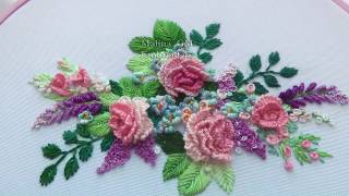 Flower Embroidery || Цветочная Вышивка #malina_gm