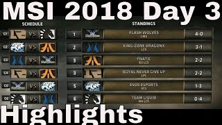 MSI 2018 Highlights Day 3 ALL GAMES | Mid Season Invitational 2018 Group Stage Highlights