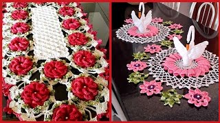 Crochet Patterns// Beautiful Crochet Flower Patterns For Table Cover/Table Mate