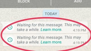 How To Fix WhatsApp Waiting For This Message Solved 100% Works