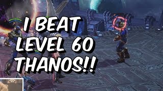 Level 60 Thanos Boss Fight - We Made 100%!!! - Marvel Strike Force